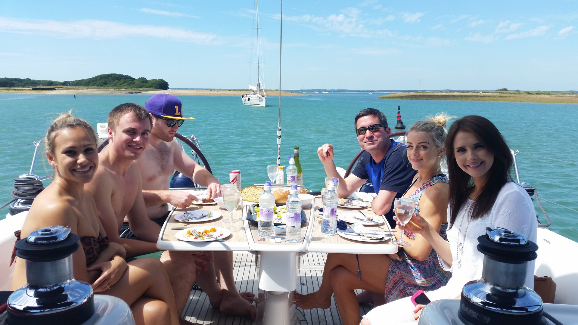 Lunch on board your yacht in Newtown Creek